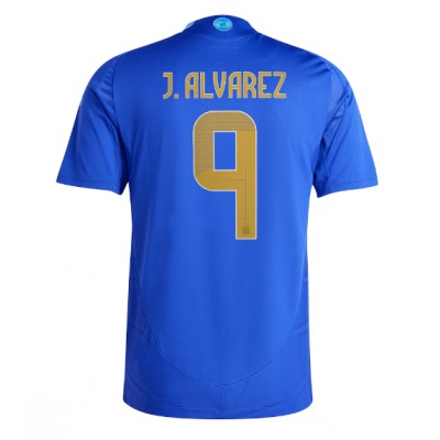 Moški Nogometni dresi Argentina Julian Alvarez #9 Gostujoči Copa America 2024 Kratek Rokav Moški Nogometni dresi Argentina Julian Alvarez #9 Gostujoči Copa America 2024 Kratek Rokav